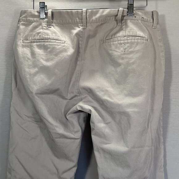 J Crew Pants Mens 34 The Driggs Gray Cotton Chino Flat Front Pockets - Picture 6 of 9